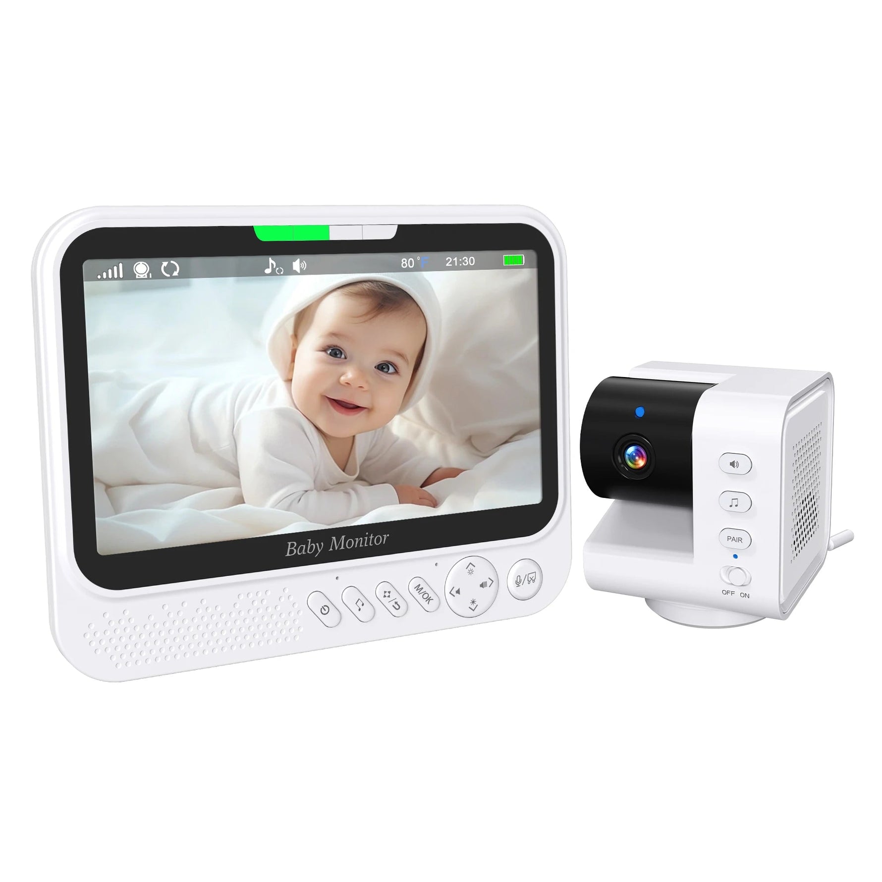 Babyphone mit 7 Zoll Bildschirm PTZ Kamera & Temperatur - flohmarkt-deutschland.shop