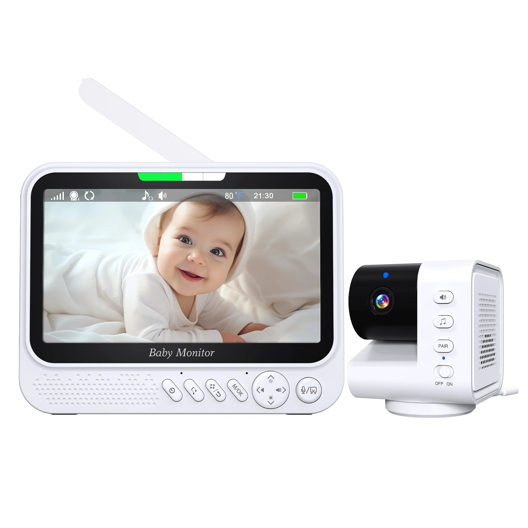 Babyphone mit 7 Zoll Bildschirm PTZ Kamera & Temperatur - flohmarkt-deutschland.shop