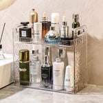 Bad Doppels chicht Kosmetik Lager regal Toilette Aufbewahrung sbox Waschtisch Organizer Desktop Hautpflege Lager regal Displayst änder - flohmarkt-deutschland.shop