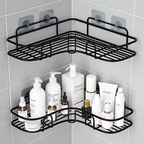 Bad Ecke Lagerung Regale Wand Rack Shampoo Halter Eisen Dusche Ablauf Korb Punch-Freies Organizer Bad Zubehör - flohmarkt-deutschland.shop