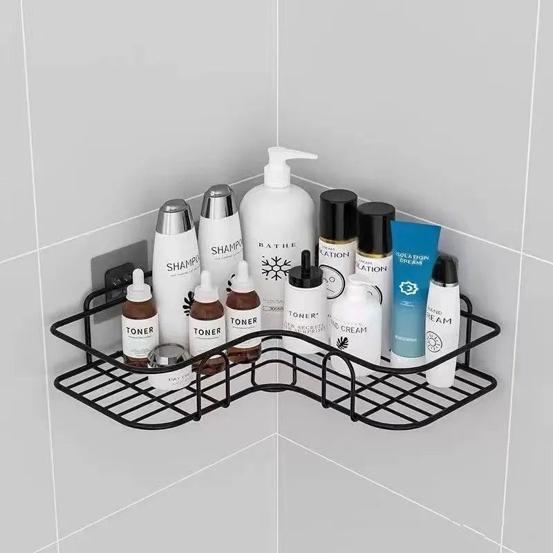 Bad Ecke Lagerung Regale Wand Rack Shampoo Halter Eisen Dusche Ablauf Korb Punch-Freies Organizer Bad Zubehör - flohmarkt-deutschland.shop