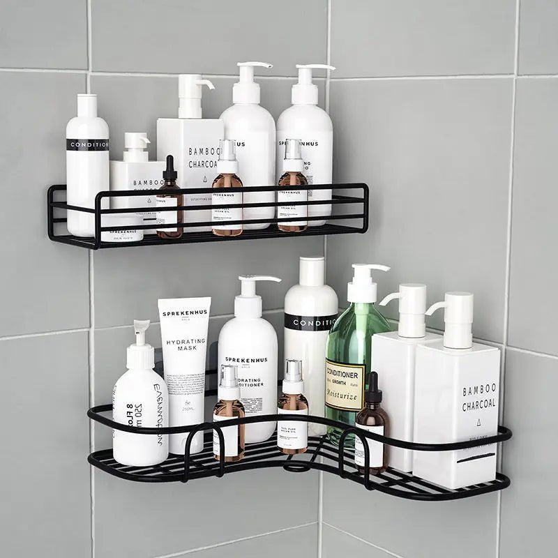 Bad Ecke Lagerung Regale Wand Rack Shampoo Halter Eisen Dusche Ablauf Korb Punch-Freies Organizer Bad Zubehör - flohmarkt-deutschland.shop
