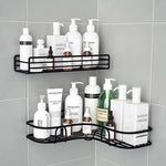 Bad Ecke Lagerung Regale Wand Rack Shampoo Halter Eisen Dusche Ablauf Korb Punch-Freies Organizer Bad Zubehör - flohmarkt-deutschland.shop