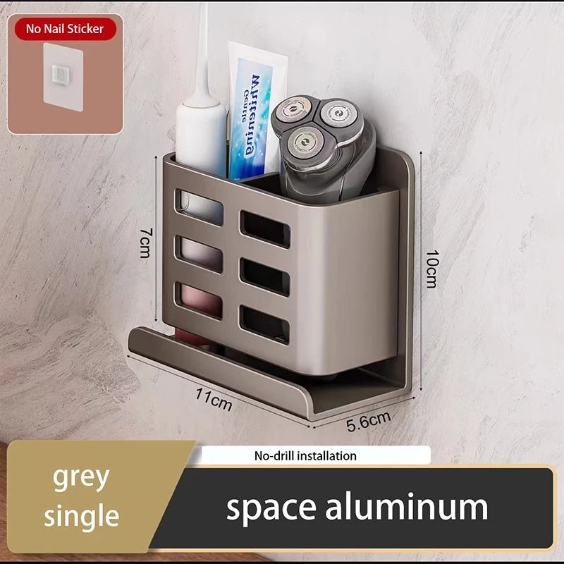 Bad Kamm Lagerung Rack Wc Punch-freies Wand-montiert Waschraum Kosmetik Rasierer Zahnbürste Zahnpasta Lagerung Regal - flohmarkt-deutschland.shop