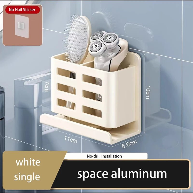 Bad Kamm Lagerung Rack Wc Punch-freies Wand-montiert Waschraum Kosmetik Rasierer Zahnbürste Zahnpasta Lagerung Regal - flohmarkt-deutschland.shop