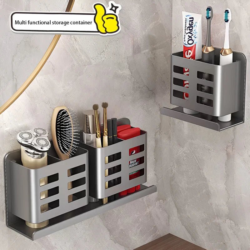 Bad Kamm Lagerung Rack Wc Punch-freies Wand-montiert Waschraum Kosmetik Rasierer Zahnbürste Zahnpasta Lagerung Regal - flohmarkt-deutschland.shop