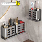 Bad Kamm Lagerung Rack Wc Punch-freies Wand-montiert Waschraum Kosmetik Rasierer Zahnbürste Zahnpasta Lagerung Regal - flohmarkt-deutschland.shop