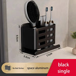 Bad Kamm Lagerung Rack Wc Punch-freies Wand-montiert Waschraum Kosmetik Rasierer Zahnbürste Zahnpasta Lagerung Regal - flohmarkt-deutschland.shop