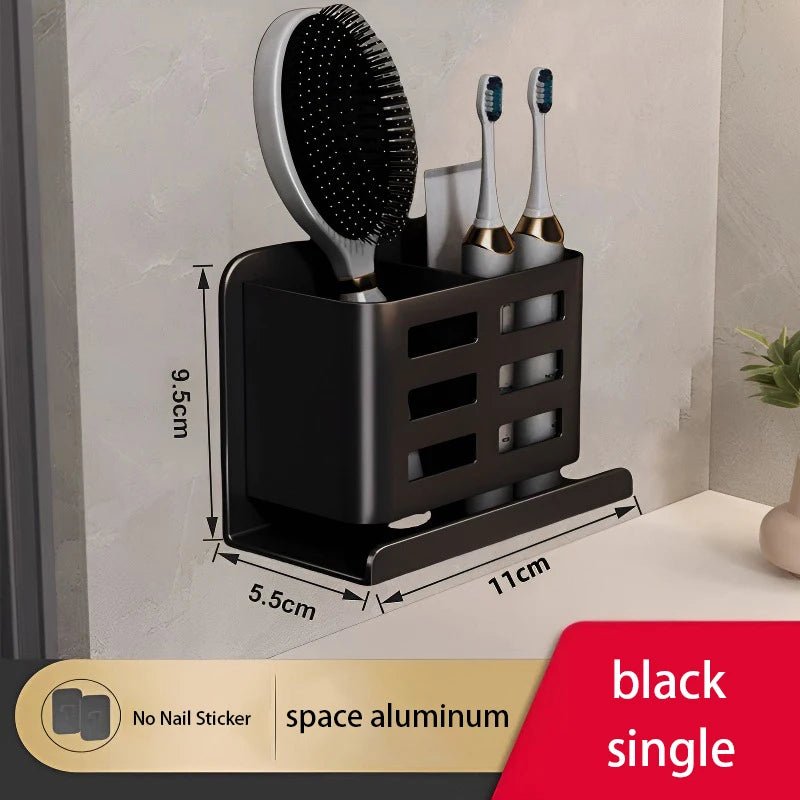 Bad Kamm Lagerung Rack Wc Punch-freies Wand-montiert Waschraum Kosmetik Rasierer Zahnbürste Zahnpasta Lagerung Regal - flohmarkt-deutschland.shop