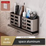 Bad Kamm Lagerung Rack Wc Punch-freies Wand-montiert Waschraum Kosmetik Rasierer Zahnbürste Zahnpasta Lagerung Regal - flohmarkt-deutschland.shop