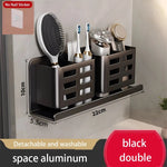 Bad Kamm Lagerung Rack Wc Punch-freies Wand-montiert Waschraum Kosmetik Rasierer Zahnbürste Zahnpasta Lagerung Regal - flohmarkt-deutschland.shop