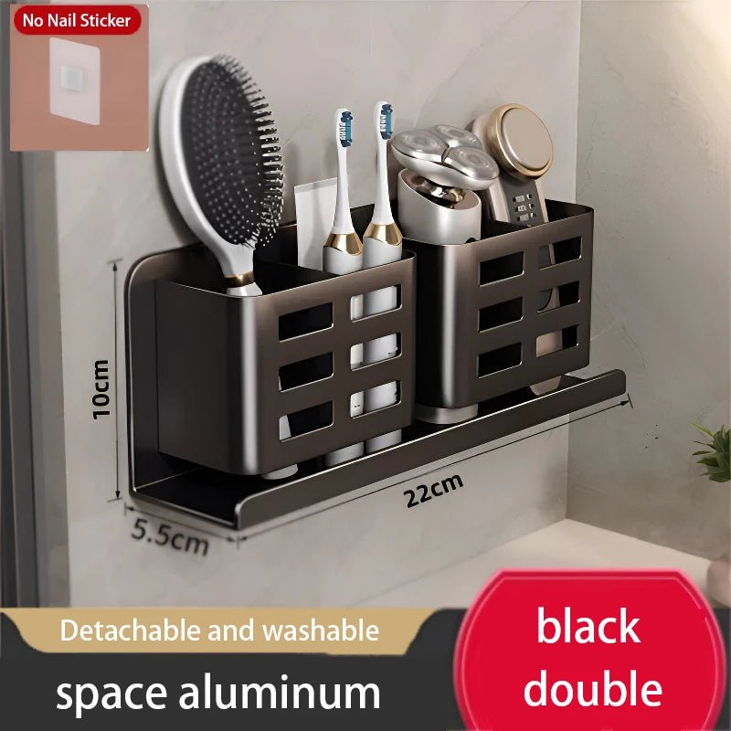 Bad Kamm Lagerung Rack Wc Punch-freies Wand-montiert Waschraum Kosmetik Rasierer Zahnbürste Zahnpasta Lagerung Regal - flohmarkt-deutschland.shop