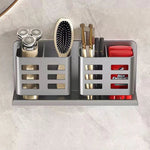 Bad Kamm Lagerung Rack Wc Punch-freies Wand-montiert Waschraum Kosmetik Rasierer Zahnbürste Zahnpasta Lagerung Regal - flohmarkt-deutschland.shop