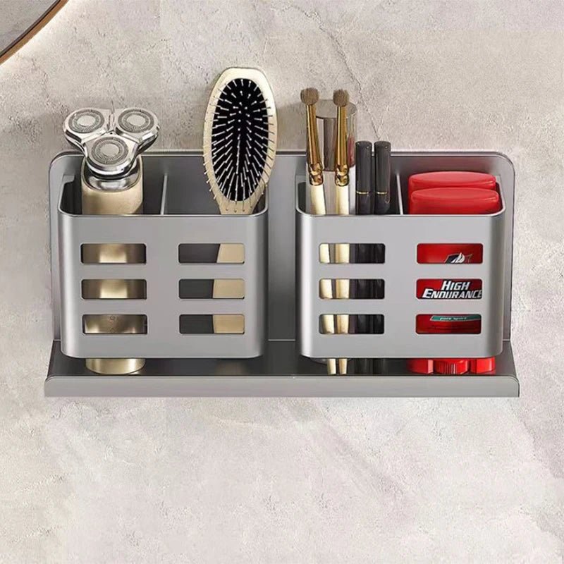 Bad Kamm Lagerung Rack Wc Punch-freies Wand-montiert Waschraum Kosmetik Rasierer Zahnbürste Zahnpasta Lagerung Regal - flohmarkt-deutschland.shop