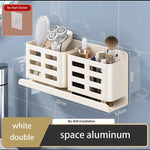 Bad Kamm Lagerung Rack Wc Punch-freies Wand-montiert Waschraum Kosmetik Rasierer Zahnbürste Zahnpasta Lagerung Regal - flohmarkt-deutschland.shop