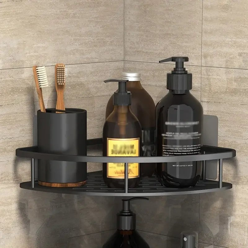 Bad Lagerung Rack Keine Bohrer Regale Wand Halterung Ecke Regal Dusche Halter Für WC Shampoo Organizer Bad Zubehör - flohmarkt-deutschland.shop