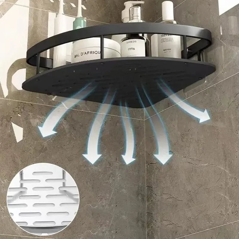 Bad Lagerung Rack Keine Bohrer Regale Wand Halterung Ecke Regal Dusche Halter Für WC Shampoo Organizer Bad Zubehör - flohmarkt-deutschland.shop