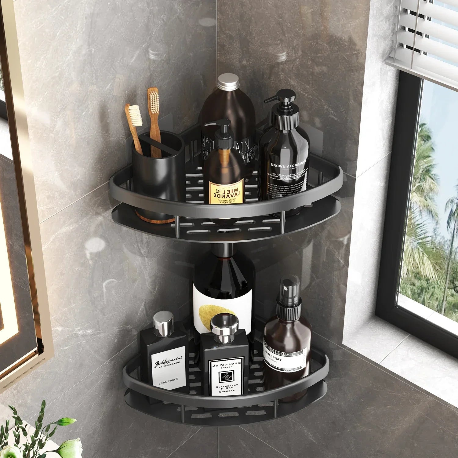 Bad Lagerung Rack Keine Bohrer Regale Wand Halterung Ecke Regal Dusche Halter Für WC Shampoo Organizer Bad Zubehör - flohmarkt-deutschland.shop