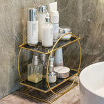 Bad Lagerung Rack Wc Arbeitsplatte Doppel Schicht Eisen Kosmetik Lagerung Inhaber Hautpflege Lippenstift Organizer Display-ständer - flohmarkt-deutschland.shop