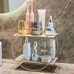 Bad Lagerung Rack Wc Arbeitsplatte Doppel Schicht Eisen Kosmetik Lagerung Inhaber Hautpflege Lippenstift Organizer Display-ständer - flohmarkt-deutschland.shop