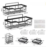 Bad Lagerung Regal Wand-montiert Toilettenartikel Organizer Rack Make-Up Lagerung Inhaber Shampoo Rack Dusche Regal Hause Zubehör - flohmarkt-deutschland.shop