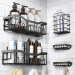 Bad Lagerung Regal Wand-montiert Toilettenartikel Organizer Rack Make-Up Lagerung Inhaber Shampoo Rack Dusche Regal Hause Zubehör - flohmarkt-deutschland.shop