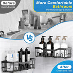 Bad Lagerung Regal Wand-montiert Toilettenartikel Organizer Rack Make-Up Lagerung Inhaber Shampoo Rack Dusche Regal Hause Zubehör - flohmarkt-deutschland.shop