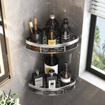 Bad Regal Küche Lagerung Organizer Aluminium Legierung Shampoo Rack Dusche Regal Bad Zubehör Kein Bohrer Regal - flohmarkt-deutschland.shop