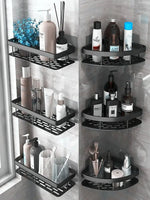 Bad Regal Make-up Lagerung Veranstalter Shampoo Rack Dusch regal Bad zubehör kein Bohrer Wandre gal - flohmarkt-deutschland.shop