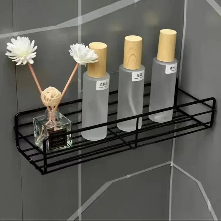 Bad Regal Wand Montiert Ecke Lagerung Regale Shampoo Halter Kosmetik Rack Eisen Dusche Ablauf Korb Badezimmer Organizer - flohmarkt-deutschland.shop