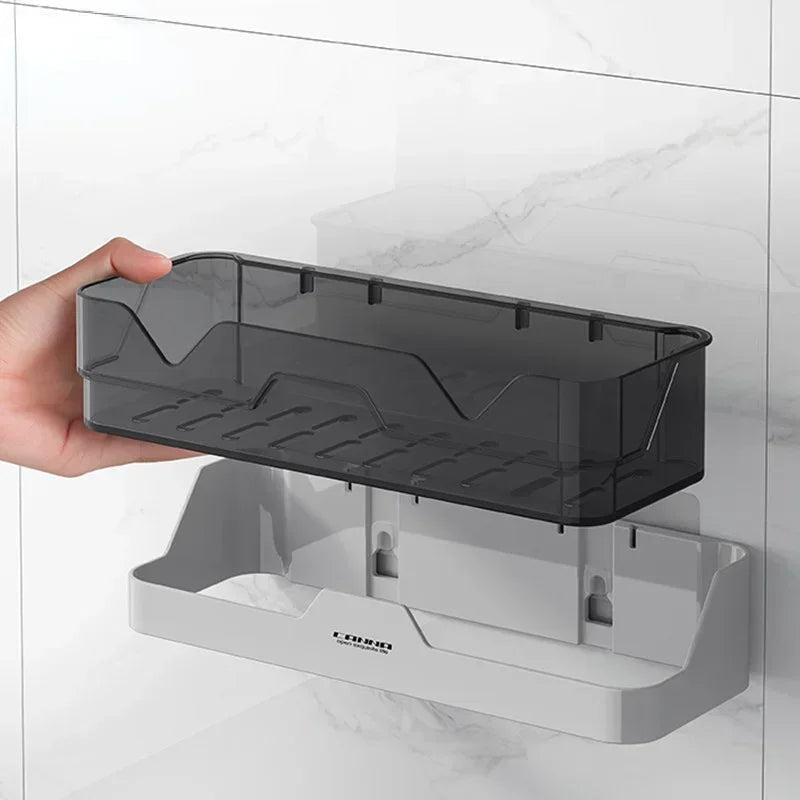 Bad Zubehör Home Organizer Dusche Regale Wand Halterung Badezimmer Regal WC Shampoo Halter Küche Lagerung Korb Kosmetik Rack - flohmarkt-deutschland.shop