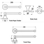 Badezimmer-Accessoires, antikes Messing, Wandmontage, Toilettenpapierhalter, Handtuchring, Robe, Kleiderhaken, Badezimmer-Hardware - flohmarkt-deutschland.shop
