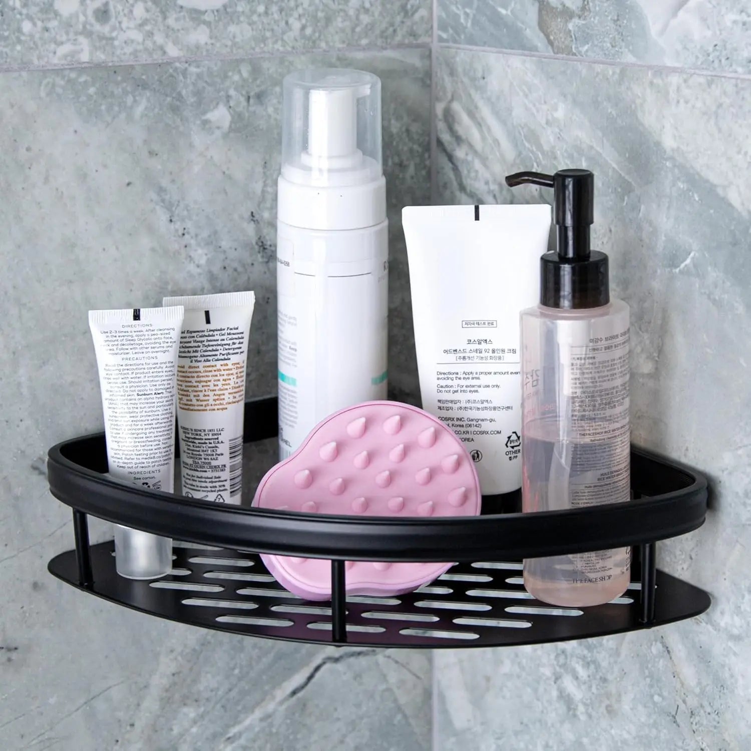 Badezimmer-Aufbewahrungsregal Keine Bohrerregale Wandhalterung Eckregal Duschhalter Für WC-Shampoo-Organizer Badezimmerzubehör - flohmarkt-deutschland.shop