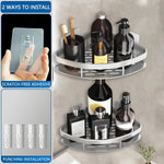 Badezimmer-Aufbewahrungsregal Keine Bohrerregale Wandhalterung Eckregal Duschhalter Für WC-Shampoo-Organizer Badezimmerzubehör - flohmarkt-deutschland.shop