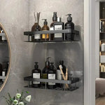 Badezimmerregal Make-up Aufbewahrungsorganizer Shampoo-Regal Duschablage Badezimmerzubehör Bohrerfreies Wandregal - flohmarkt-deutschland.shop