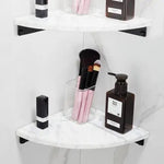 Badezimmerzubehör-Set, schwarzes Badezimmerregal, Handtuchhalter, Handtuchhalter, Papierhalter, Toilettenbürstenhalter aus Marmor und Messing - flohmarkt-deutschland.shop