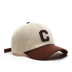 Baseballkappe für Damen und Herren, modisch, Buchstabe C, Patch-Hut, Sommer-Sonnenblenden, Kappen, Farbblock-Design für Freizeitkleidung - flohmarkt-deutschland.shop
