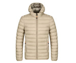 Baumwolljacke für Herren für Herbst und Winter – mehrere Farben, Stehkragen und Kapuzendesign - flohmarkt-deutschland.shop