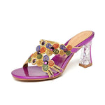 Bequeme Strandpantoffeln Damen Diamant High Heel Sandalen Damen Partyschuhe Modische Damensandalen - flohmarkt-deutschland.shop
