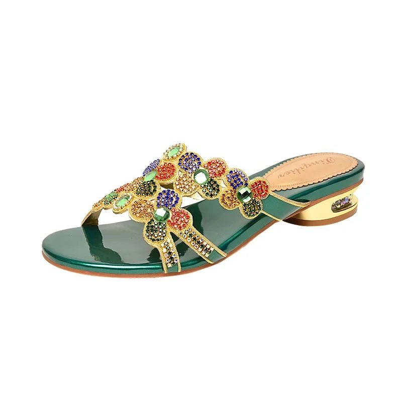 Bequeme Strandpantoffeln Damen Diamant High Heel Sandalen Damen Partyschuhe Modische Damensandalen - flohmarkt-deutschland.shop