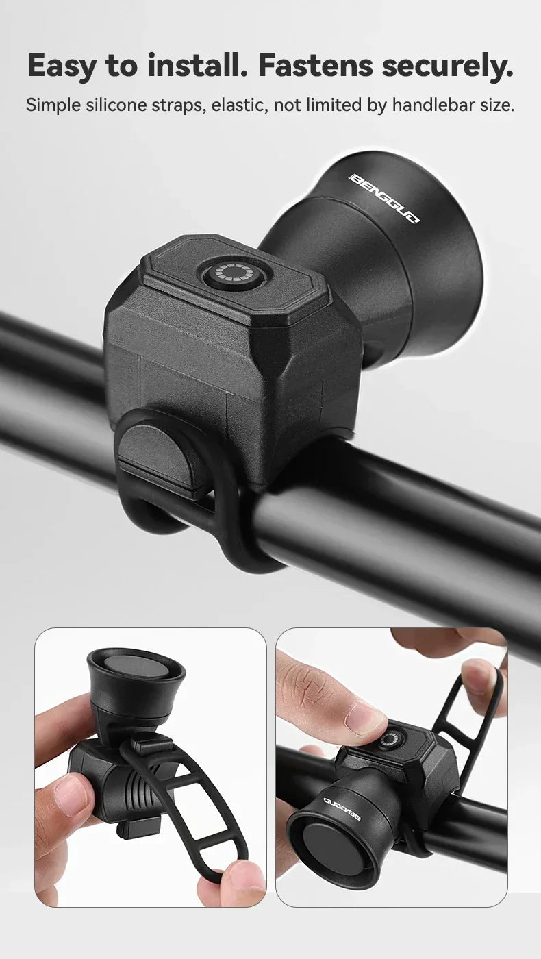 Bicycle Horn Mountain Bike Battery/USB Charging Waterproof Electronic Bike Bell Riding Equipment Children's Scooter Accessories - flohmarkt-deutschland.shop