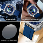BINBOND Earth & Star Herrenuhr – Quarz, Leuchtend, Wasserdicht, Sport & Casual - flohmarkt-deutschland.shop