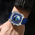 BINBOND Earth & Star Herrenuhr – Quarz, Leuchtend, Wasserdicht, Sport & Casual - flohmarkt-deutschland.shop