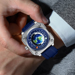BINBOND Earth & Star Herrenuhr – Quarz, Leuchtend, Wasserdicht, Sport & Casual - flohmarkt-deutschland.shop