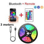 Bluetooth LED Strip Lights Smart SMD 5050 APP Remote Control Flexible Ribbon Diode Lamp Tape TV Backlights Game Room Home Decor - flohmarkt-deutschland.shop