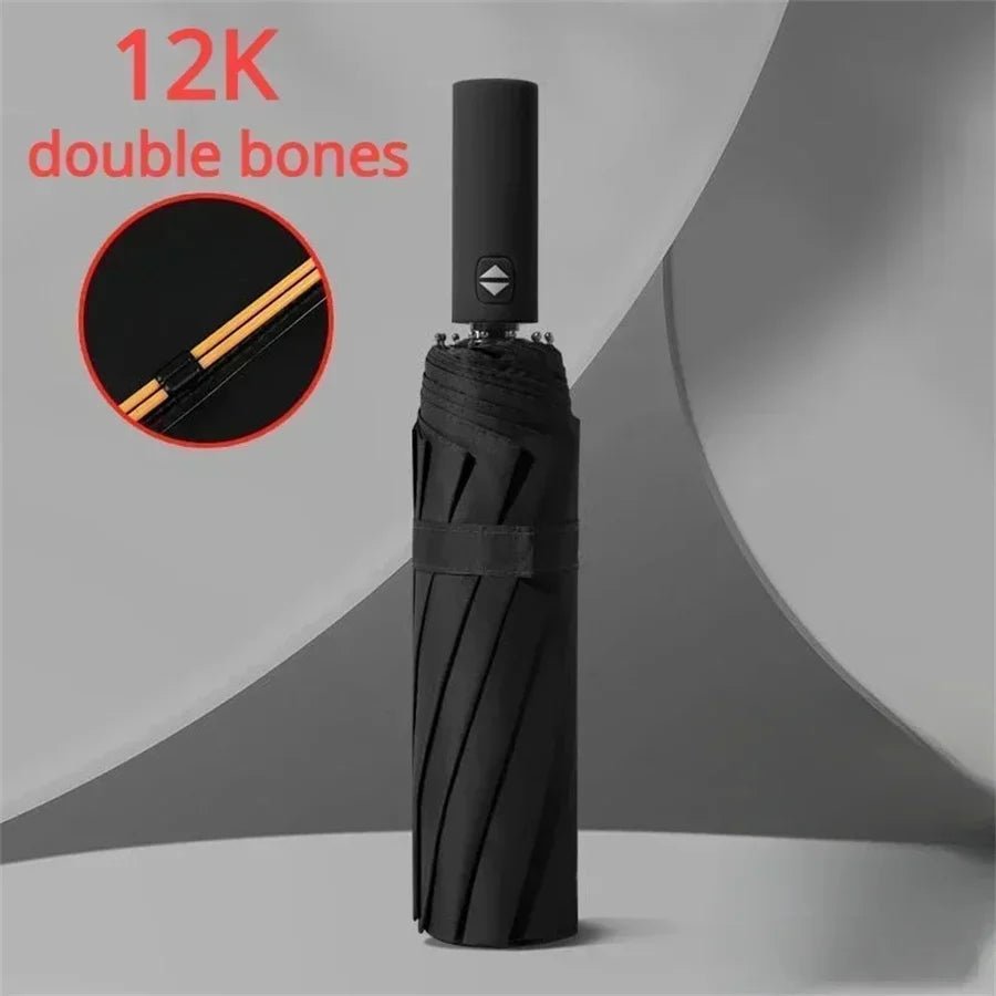 Bone Black Glue Vollautomatischer Dreifach Faltschirm Mit Robuster Kiel Und UV Beständig - Langlebiger Schutz - flohmarkt-deutschland.shop
