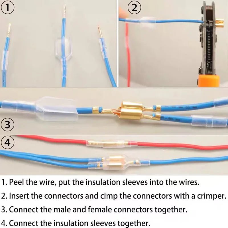 Box Insulated Male Female Wire Connector 2.8/4.8/6.3mm Electrical Crimp Terminals Termin Spade Connectors Assorted Kit 270PCS - flohmarkt-deutschland.shop