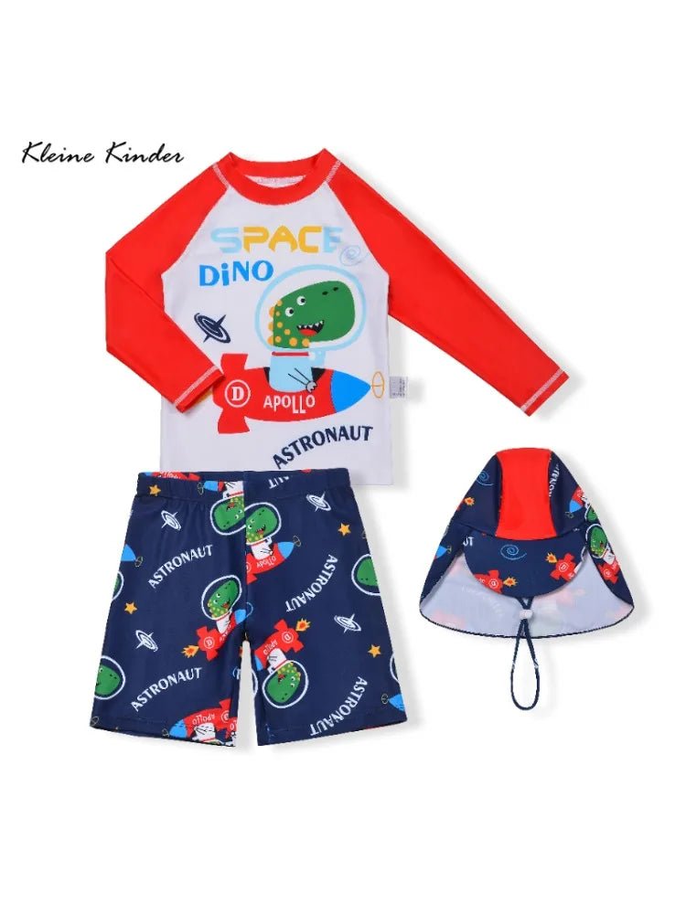 Boys Swimwear Anti UV Kids Swimwear for Boys Long Sleeve Shark Children Swimming Bathing Suit Rash Guard Seaside Beach Clothes - flohmarkt-deutschland.shop