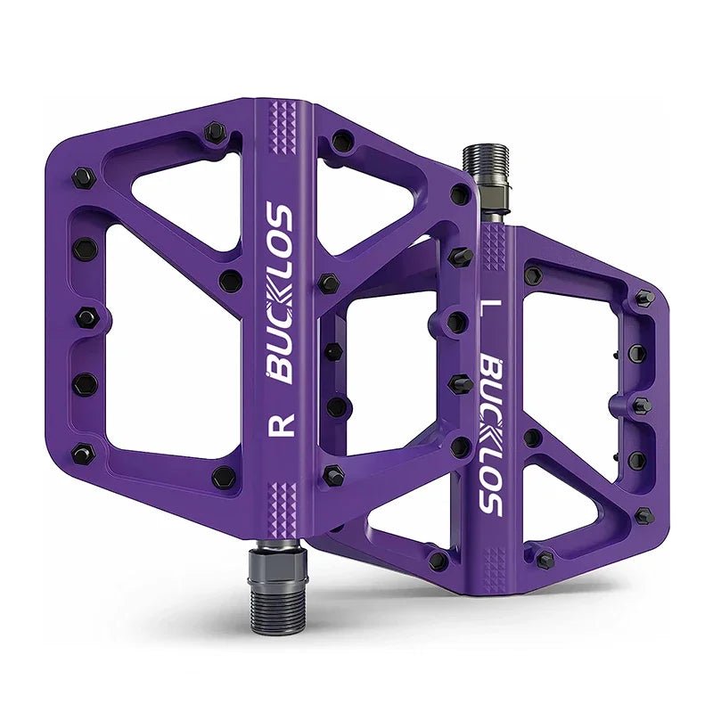 BUCKLOS Fahrradpedal, ultraleichte Pedalplattform für Rennrad, Mountainbike, rutschfeste Nylon-versiegelte Lager, flache Pedale, MTB-Fahrradteil - flohmarkt-deutschland.shop