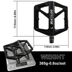 BUCKLOS Fahrradpedal, ultraleichte Pedalplattform für Rennrad, Mountainbike, rutschfeste Nylon-versiegelte Lager, flache Pedale, MTB-Fahrradteil - flohmarkt-deutschland.shop